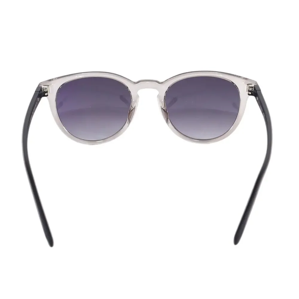 GUESS Round Sunglasses – Transparent Grey / Grey Gradient – Matte Black Arms–NWT